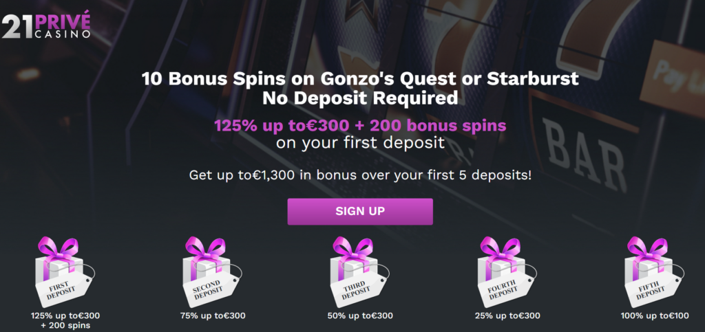 21prive free spins