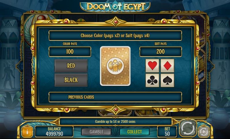 double feature at Doom of Egypt pokie